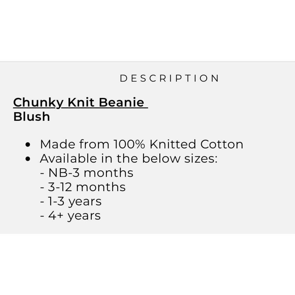 Baby Chunky Knit Beanie Hat - Picture 3 of 5